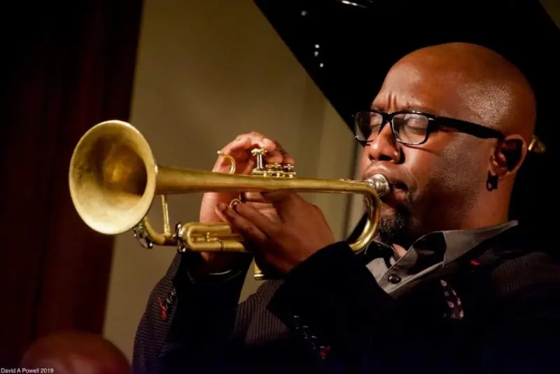 James Gibbs III playing trumpet